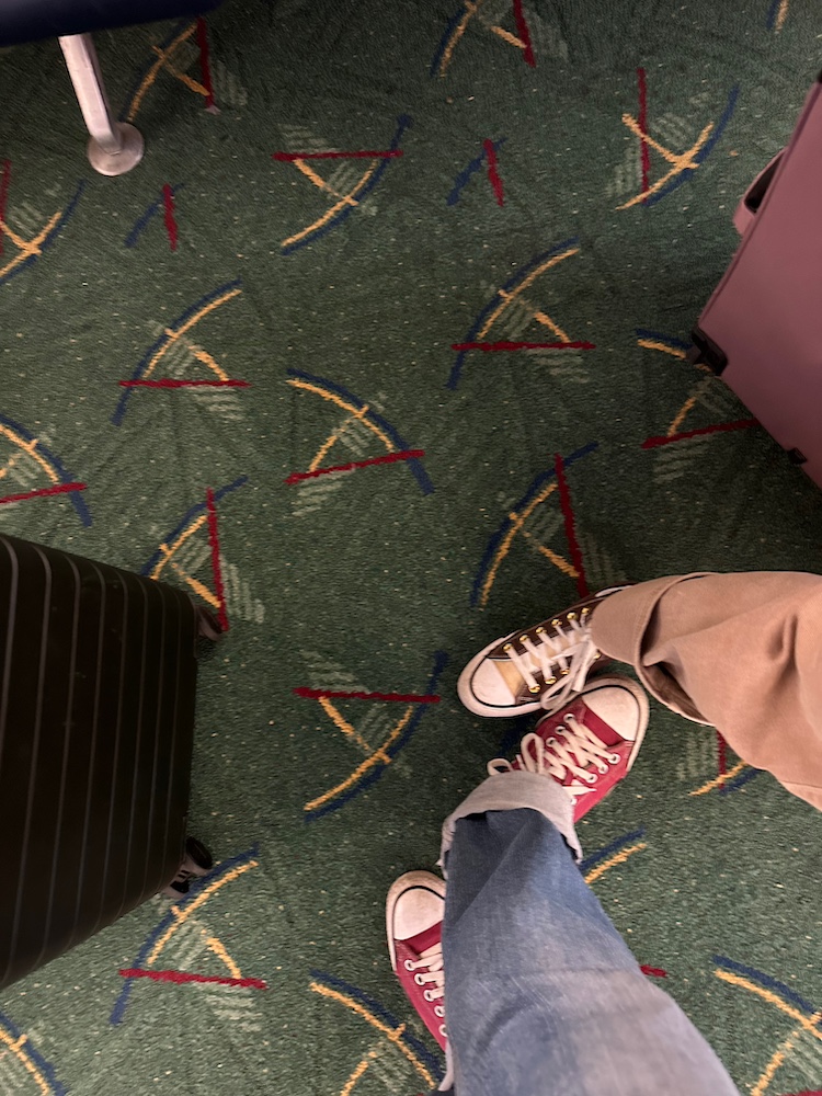 Mr17 and I took a shoe pic in the airport because of course we did